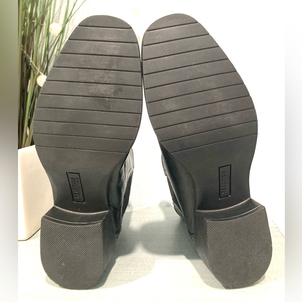 NEW Kenneth Cole Reaction Salt Chelsea Black Leather Ankle Bootie Women’s 7.5 - Picture 9 of 11